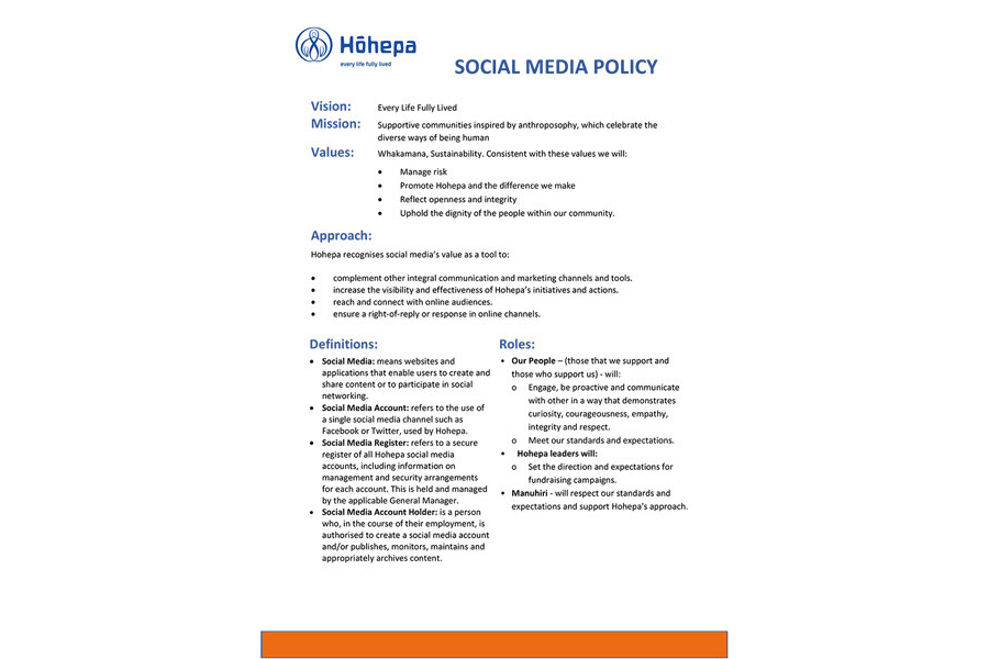 Social Media Policy 2020